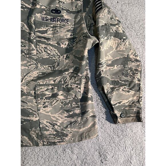 US Air Force Mens Utility Coat Camouflage Jacket Size 44 Short W Tech SGT Strip - Picture 7 of 16